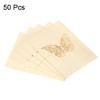 Unique Bargains Hollow Butterfly Cut Design Favor Decor Table Name Place Cards 50 Pcs - 3 of 4