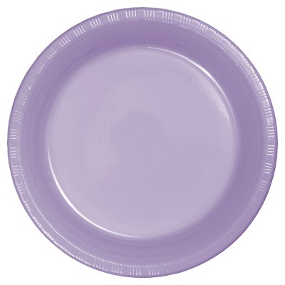 Luscious Lavender Purple Plastic 7" Dessert Plates - 20ct