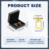 Unique Bargains Men Weddings Gift Classic Alphabet Cuff Links with Box 2 Pcs - 2 of 3