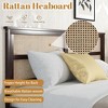 BABYYER Full Size Bed Frame with Rattan Headboard, Boho Platform Bed with Storage Underneath and Enhanced Support Slats and Feet - 3 of 4