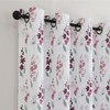 Kate Aurora 1 Piece Watercolor Floral Light Filtering Grommet Top Window Curtain Panel - 2 of 4