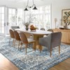 Washable Large Area Rug Non Slip Vintage Medallion Floor Cover Low Pile Ultra Soft Distressed Carpet Foldable Non Shedding Oriental Throw Rug - 3 of 4