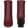 Perphy Women's Pointed Toe Zippered Block Heels Ankle Boots - 2 of 3