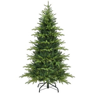 Yaheetech 4.5Ft/6Ft/7.5Ft Pre-Lit Christmas Tree with Multicolor LED Lights - 1 of 4