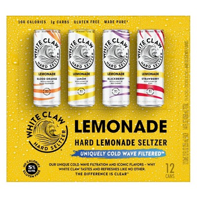 White Claw Refresher Hard Seltzer Lemonade - 12pk/12 fl oz Cans