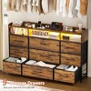 WOWLIVE 9 Drawers Dresser for Bedroom, Farmhouse Dresser with Power Outlet & LED, Chest of Drawers TV Stand - 4 of 4