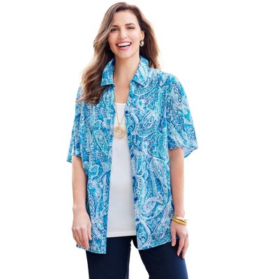 vibrant blue paisley