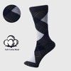Alpine Swiss Mens Dress Socks 6 Pair Crew Sock Cotton Dress Socks for Men Solid Ribbed Argyle Pattern Multicolor Fun Designs - 2 of 4