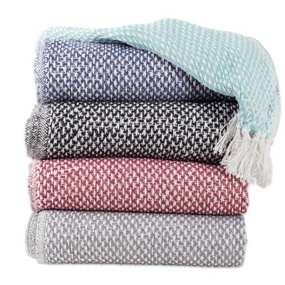 Cozy Classic Cotton Sherpa Throw Blanket 50"x60" - Black