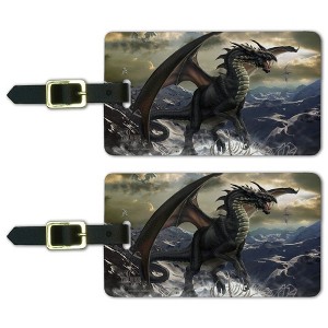 Rogue Dragon Winter Mountain Top Luggage ID Tags Set of 2 - 1 of 4