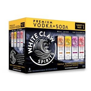White Claw Spirits Vodka Soda Variety - 8pk/12 fl oz Cans - 1 of 4