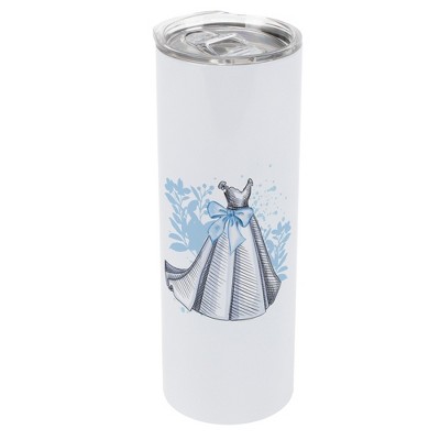 Elanze Designs 20 Ounce Stainless Steel On the Go Travel Tumbler With Push Top Lid, Wedding Day