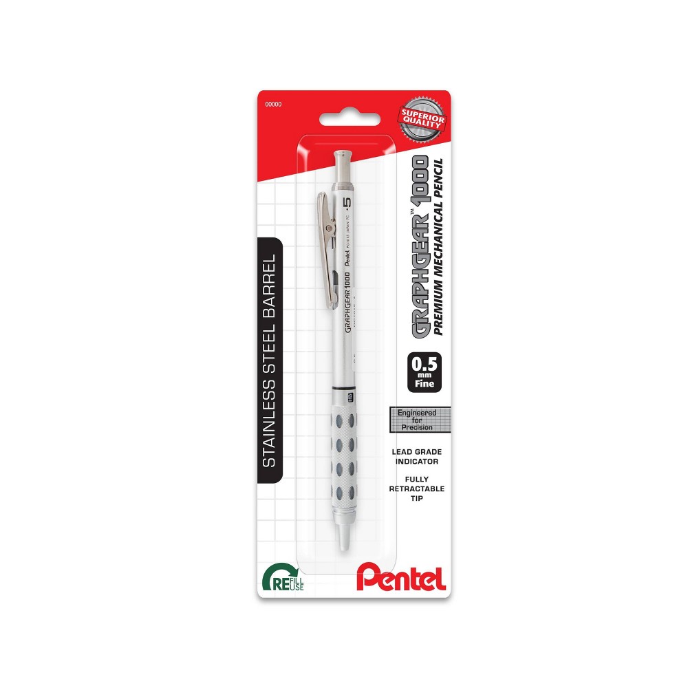 Pentel #2 Mechanical Pencil 0.5MM GraphGear of 4 pakcs 