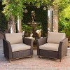 Nertpow Single Outdoor Club Chair ¨C Durable PE Rattan & Iron Frame with Waterproof Cushion for Patio, Porch & Poolside - 2 of 4