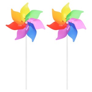 Unique Bargains Outdoor Decor Party Decorations Plastic Outdoor Decorative Colorful Pinwheels - 1 of 4