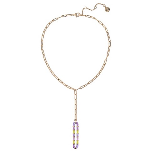 Louis Vuitton' Gold Lariat Necklace | 16 