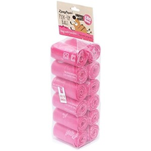 ZippyPaws - Dog Poop Pick-Up Bags, Replacement Rolls, Large Strong Waste Bags with Easy-Tie Handles, Measures 14.5 Inch by 5.5 Inch - Green, 180 Count - 1 of 1