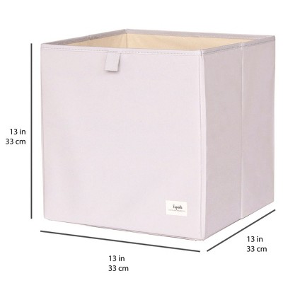 Light Gray Recycled Fabric Open Top Cube Storage Bin