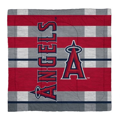 MLB Los Angeles Angels Heathered Stripe Queen Bedding Set in a Bag - 3pc — фото 2