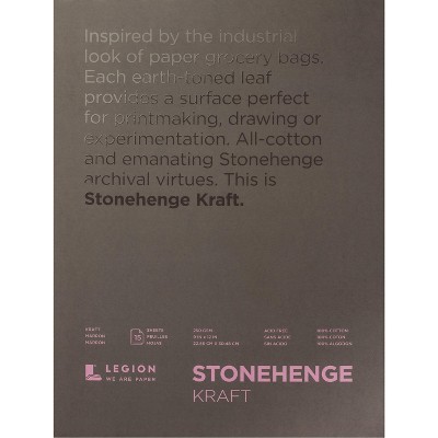 Stonehenge Paper Pad 9"X12" 15 Sheets/Pkg-Kraft 90lb