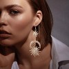 Mardi Gras Gold Earrings for Women - Sun Moon Star Celestial Huggie Dangle Earrings, Hypoallergenic Greek Mythology Boho Witchy Jewelry - 3 of 4