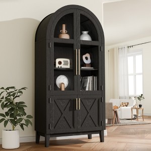 FONTOI Arched Tall Decorative Storage Cabinet - 1 of 4