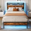 Furnulem LED Bed Frame Full Size with 2 USB Ports and Outlets Platform Metal Bed Frame No Box Spring Needed Noise-Free - 2 of 4