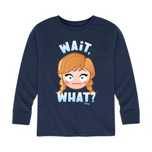 Boys' - Disney - Wait What Anna Long Sleeve Graphic T-Shirt - 1 of 4