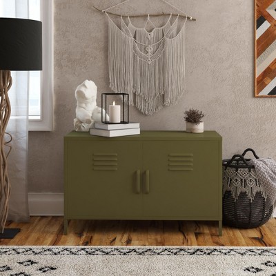 Olive Green Metal Office Locker Cabinet with Adjustable Shelving