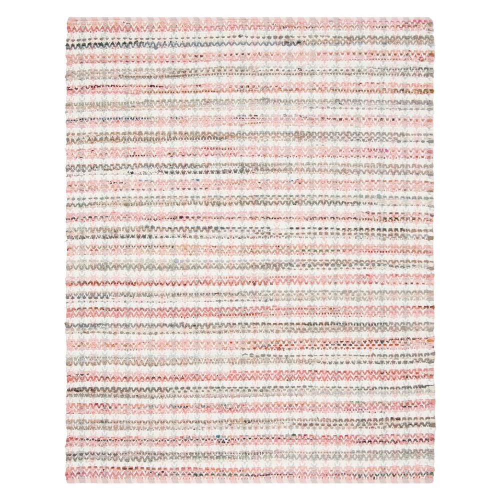 8'x10' Stripe Woven Area Rug Pink - Safavieh