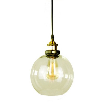 10" x 14" 10" Carbon Loft Gertrude Pendant Clear - Warehouse Of Tiffany: Brass Finish, Edison Bulb Style, ETL Listed