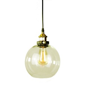 10" x 14" 10" Carbon Loft Gertrude Pendant Clear - Warehouse Of Tiffany: Brass Finish, Edison Bulb Style, ETL Listed - 1 of 2