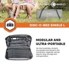 Disc-O-Bed Single Modular and Portable Polyester Cot with Included Zippered Carry Bag and Extended Leg Mechanism for Indoors and Outdoors, Grey - 4 of 4