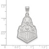 Black Bow Jewelry 10k White Gold Purdue Boilermakers NCAA Extra Large Pendant - 2 of 3