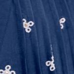 evening blue eyelet embroidery