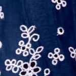 evening blue eyelet embroidery