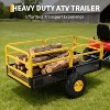 Clearance, ATV UTV Trailer Tow Behind Dump Cart, Heavy Duty Garden Utility Trailer with Removable Sides, All Terrain Tires, Pull Behind - 3 of 4