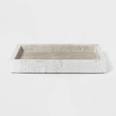 Small Shallow Tray With Angled Dividers Clear - Madesmart : Target