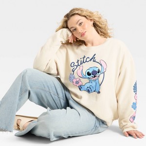 Women's Stitch Graphic Sweatshirt - Ivory - 1 of 3