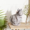 14" x 13" Magnesium Oxide Country Cow Garden Sculpture Gray - Olivia & May - 2 of 4