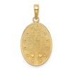 Black Bow Jewelry 14k Yellow Gold, Solid Oval Miraculous Medal Pendant - 3 of 4
