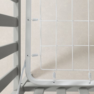 Soft Gray 2-in-1 Convertible Baby Crib with Toddler Rail