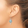 Black Bow Jewelry Created Blue Opal Inlay Palm Tree Dangle Earrings in Sterling Silver - 3 of 4