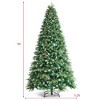 9ft Pre-lit Snowy Christmas Hinged Tree 11 Flash Modes W/ 780 Multi ...