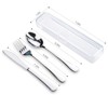 Aoibox Travel Utensils Set with Case, Stainless Steel Reusable Portable Silverware for Camping, Hiking, Picnic, Office & On-the-Go Dining - 4 of 4