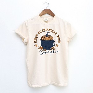 Simply Sage Market Women's Whatever Spices Your Pumpkin Mug Garment Dyed Tee - 1 of 2