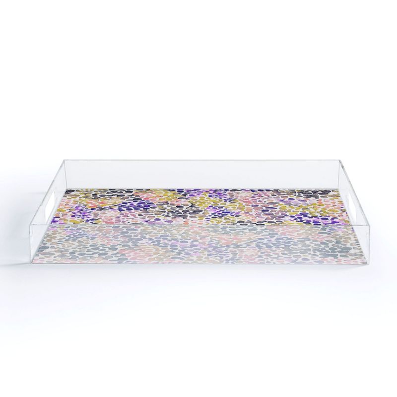 Ninola Design Purple Speckled Painting Watercolor Stains Acrylic Tray - Deny Designs, 2 of 5