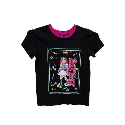 Girls' That Girl Lay Lay Boss Short Sleeve Shirt - Black