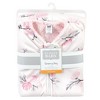 Hudson Baby Infant Girls Mink with Faux Shearling Inner Sleeping Bag, Sack, Blanket, Pink Floral - 2 of 3