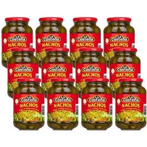 La Costena Nachos Pickled Jalapeno Nacho Slices - 12 pack, 15.5 oz - 1 of 4